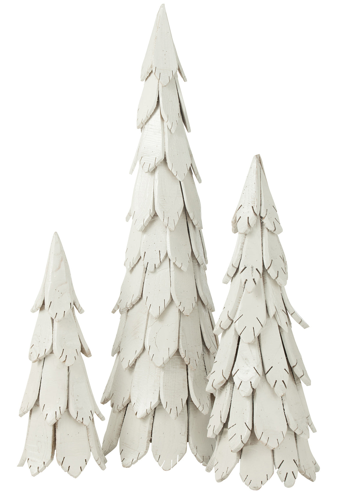 Árbol de Navidad Blanco - En Piezas de Madera