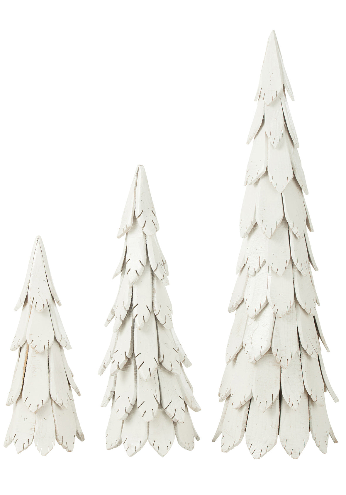 Árbol de Navidad Blanco - En Piezas de Madera