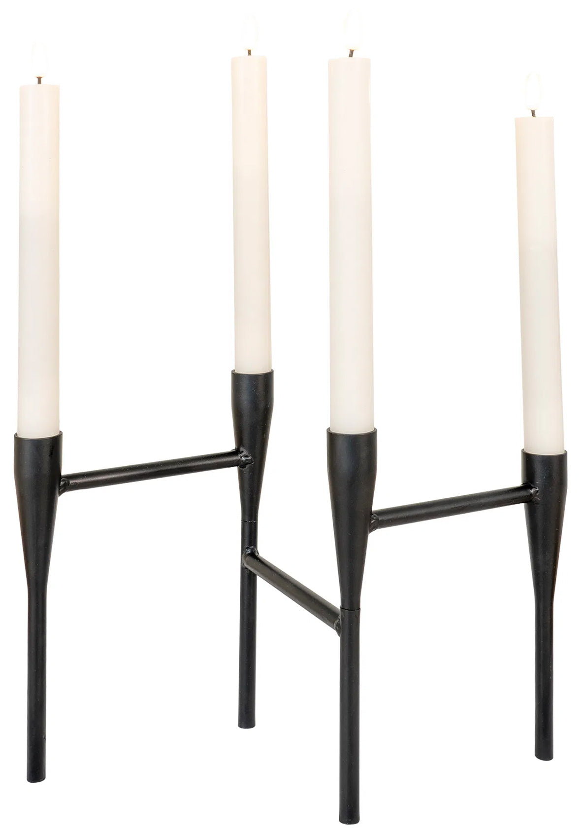 Porta Velas Decorativo Moderno- Candle Holder Negro de Acero