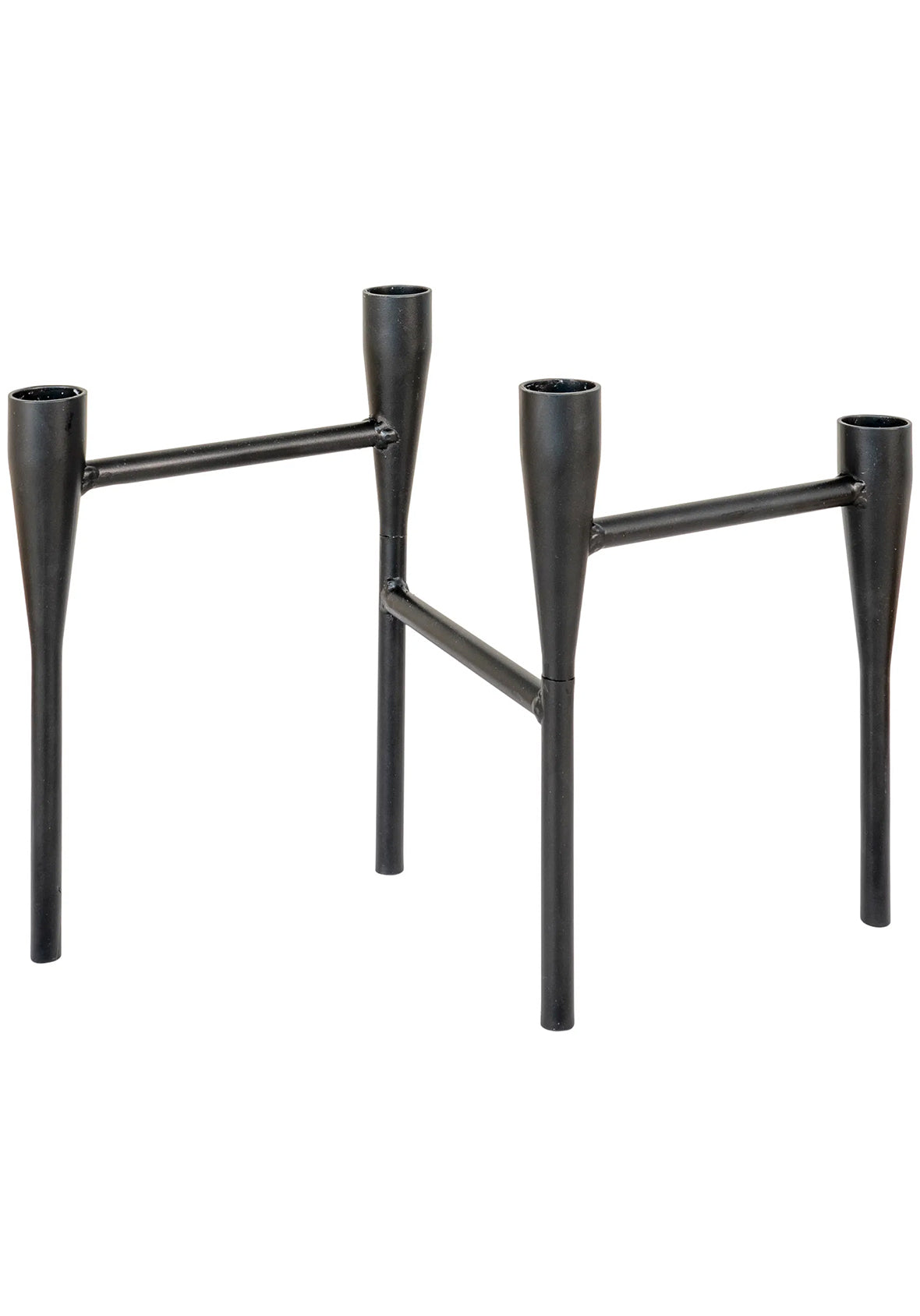 Porta Velas Decorativo Moderno- Candle Holder Negro de Acero