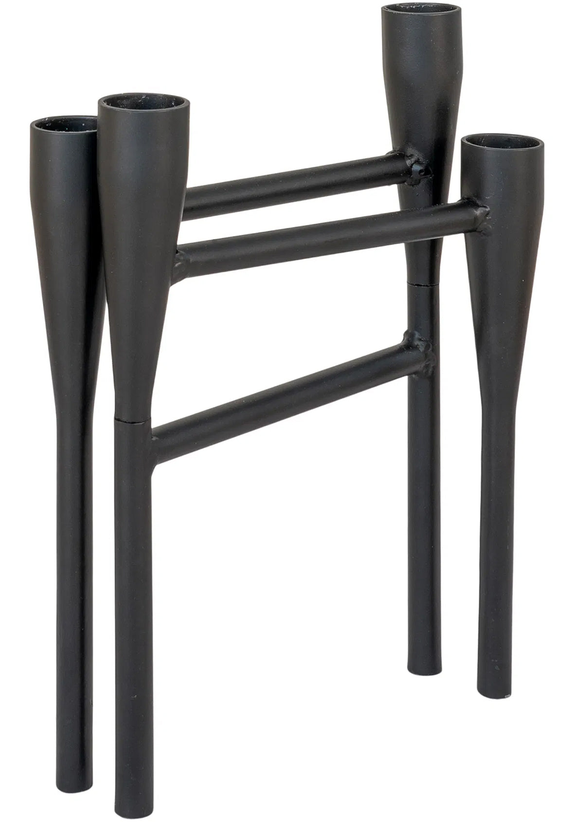 Porta Velas Decorativo Moderno- Candle Holder Negro de Acero