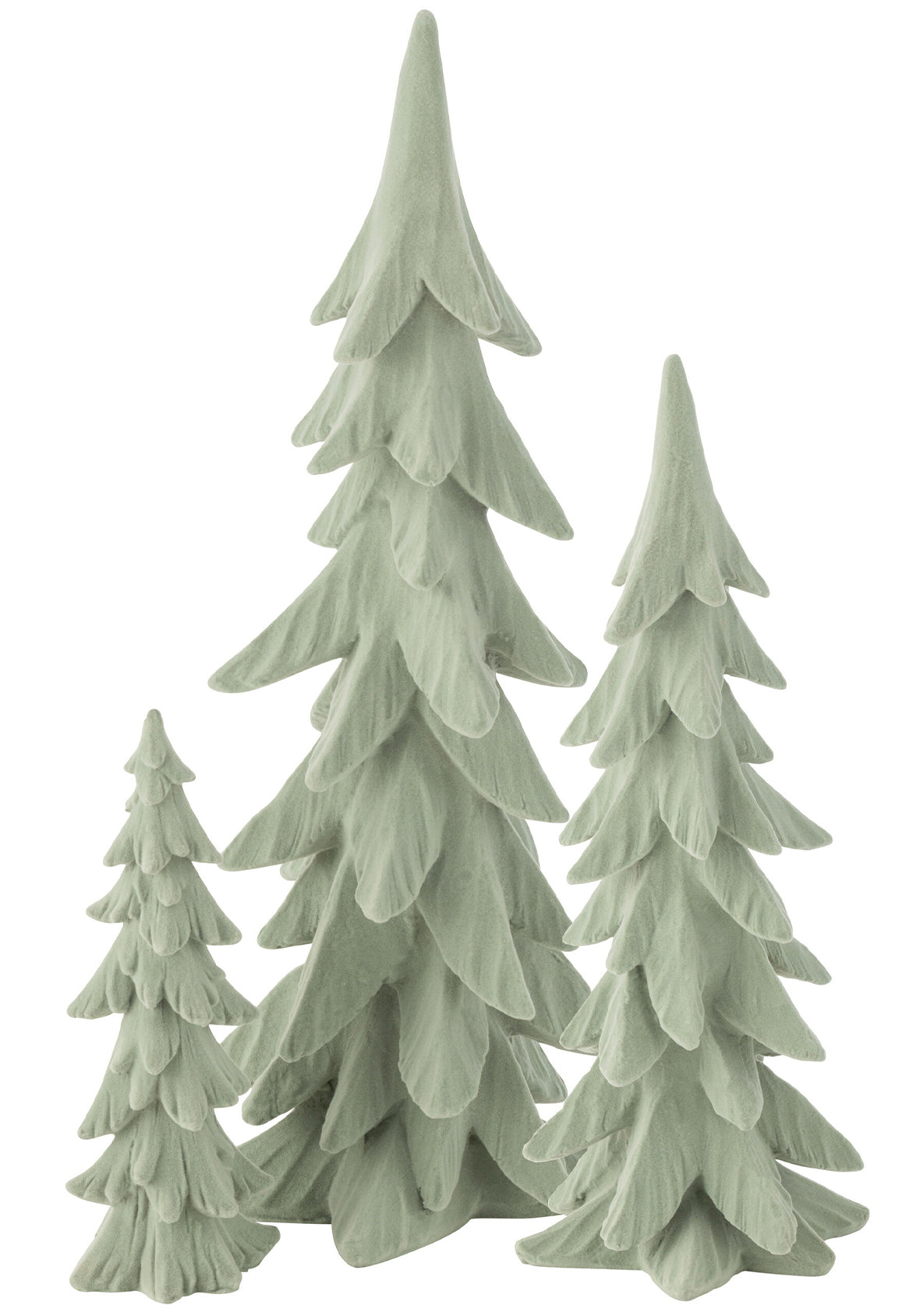 Pino Decorativo de Resina Terciopelo Verde Menta  – Árbol Navideño Moderno