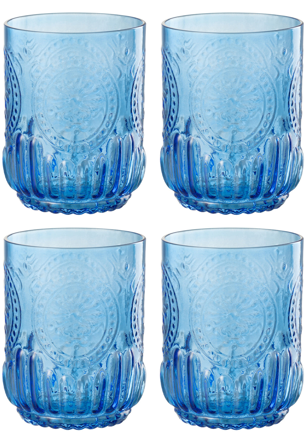 Set de 4 vasos vidrio Maya