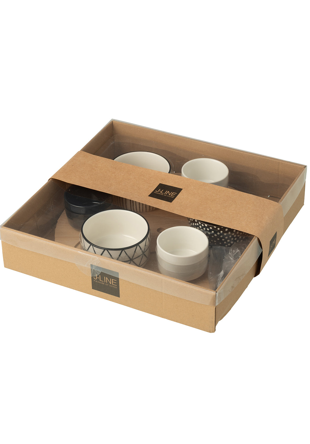 Set Botanero Circular Oliva & Polka con base de madera