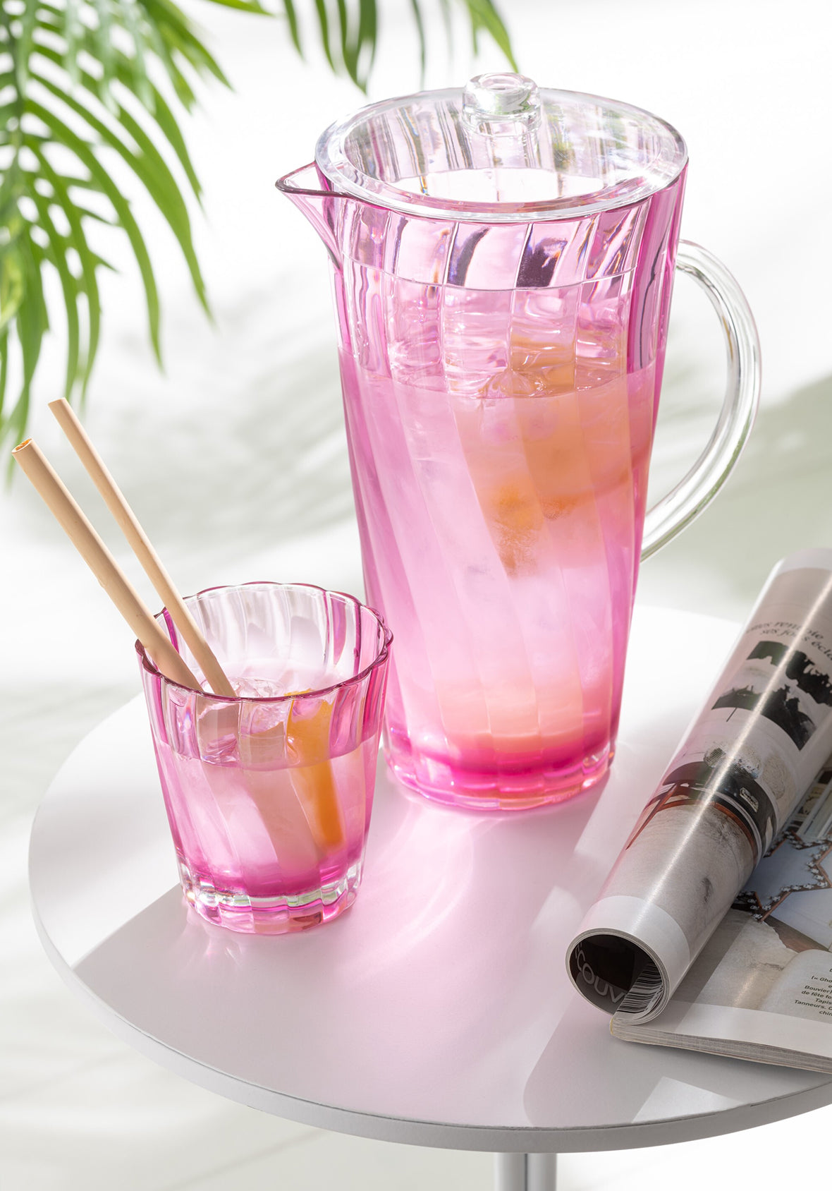 Set de 4 vasos Wave mix de plastico