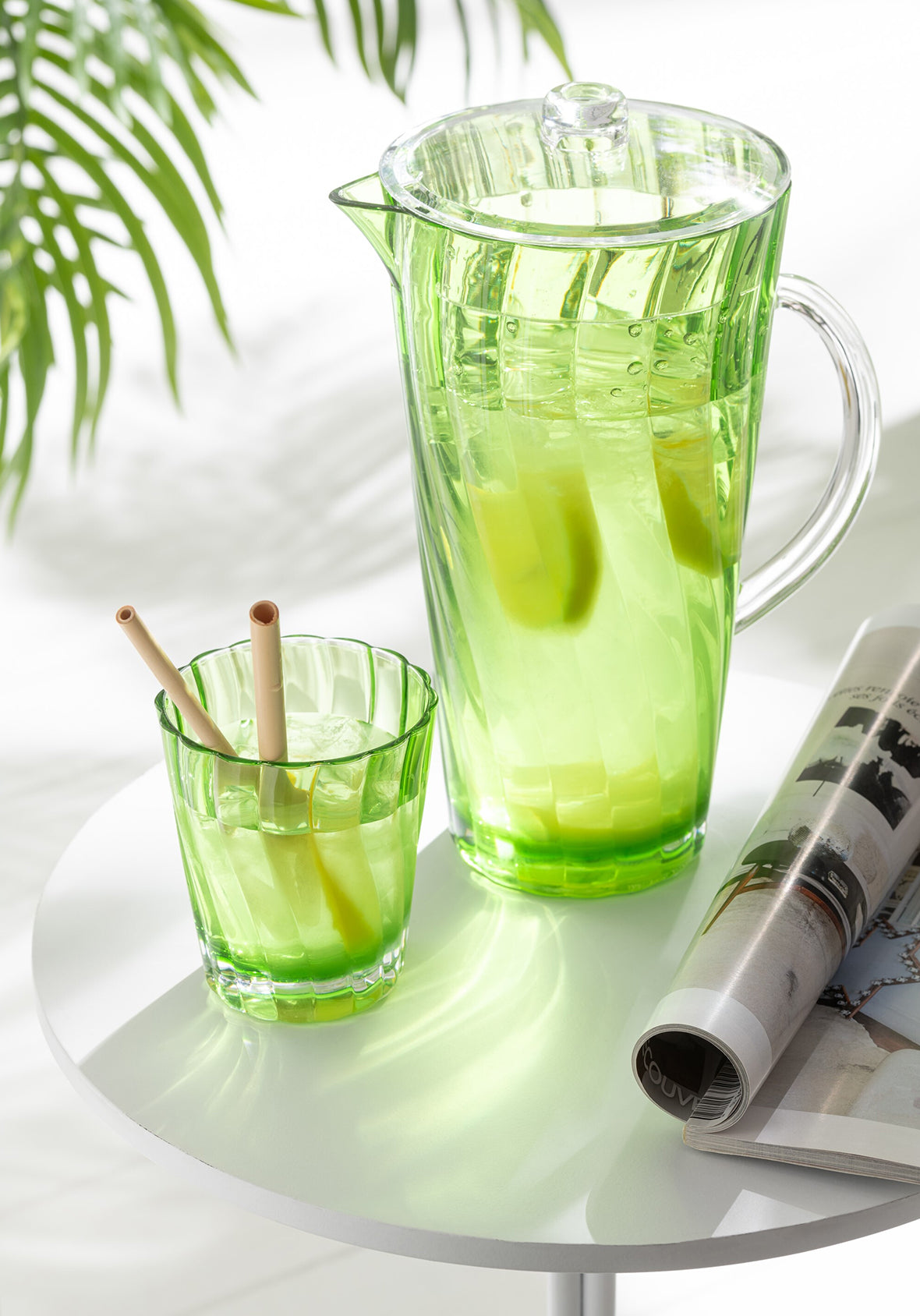 Set de 4 vasos Wave mix de plastico