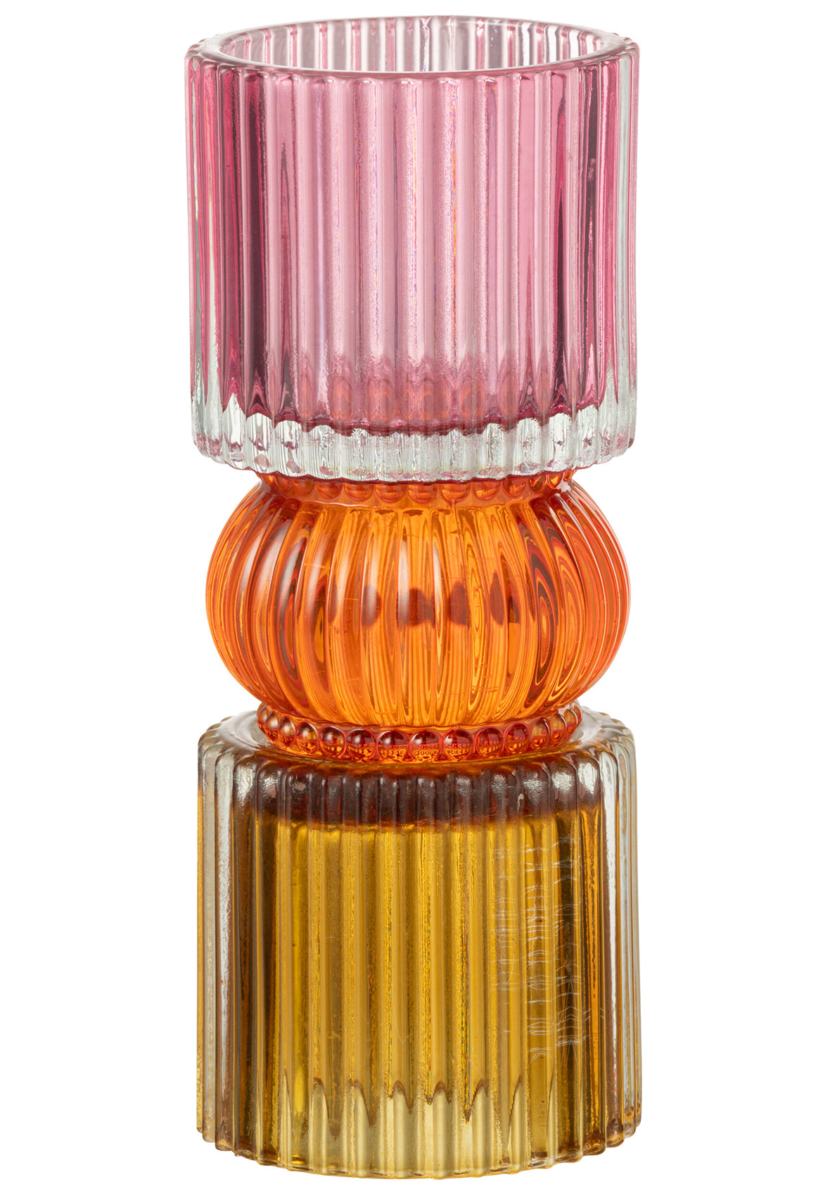 Portavelas de vidrio – Colección Jazzy – Mix de colores