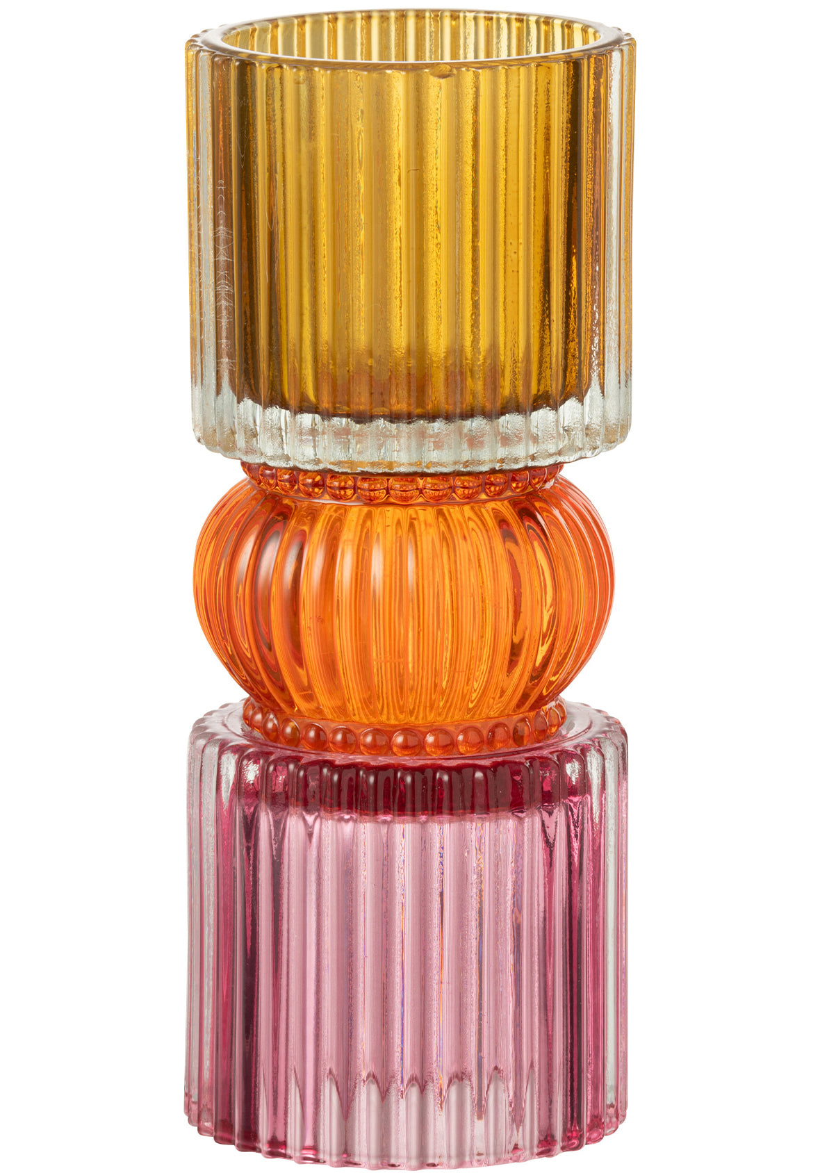 Portavelas de vidrio – Colección Jazzy – Mix de colores