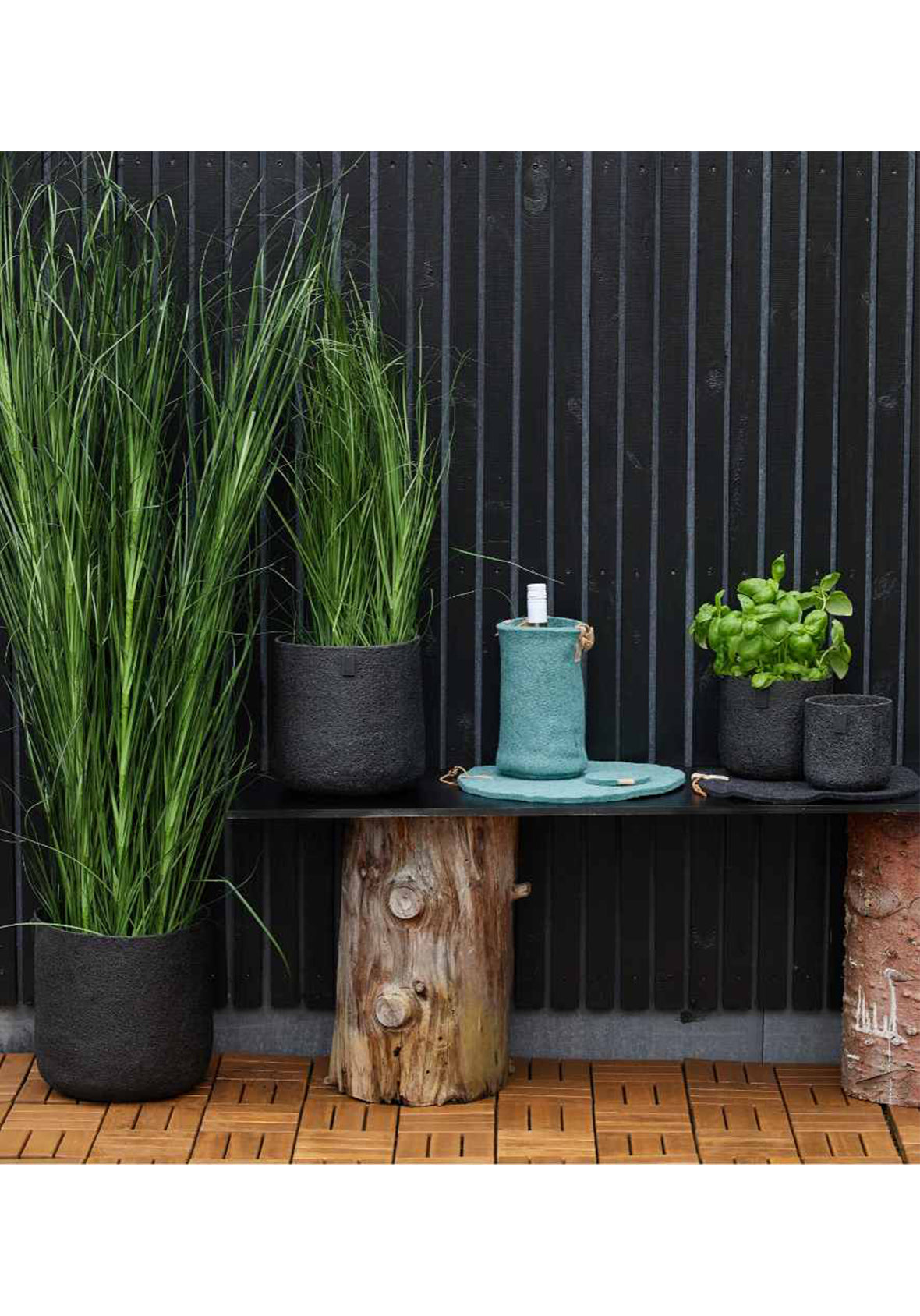 Set de 2 macetas exteriores All Nature Black