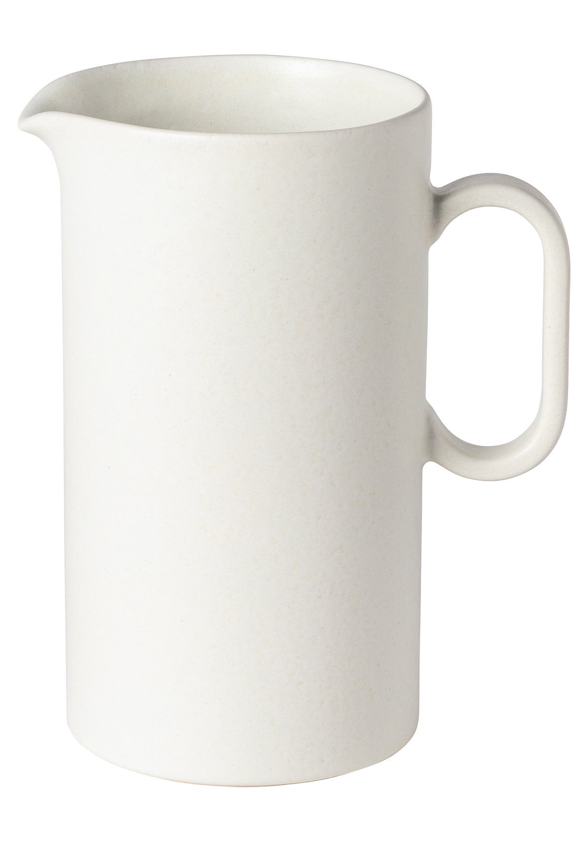 Jarra blanca de cerámica 2.07 L  - Colección de vajilla LUMA en gres fino hecha en Portugal