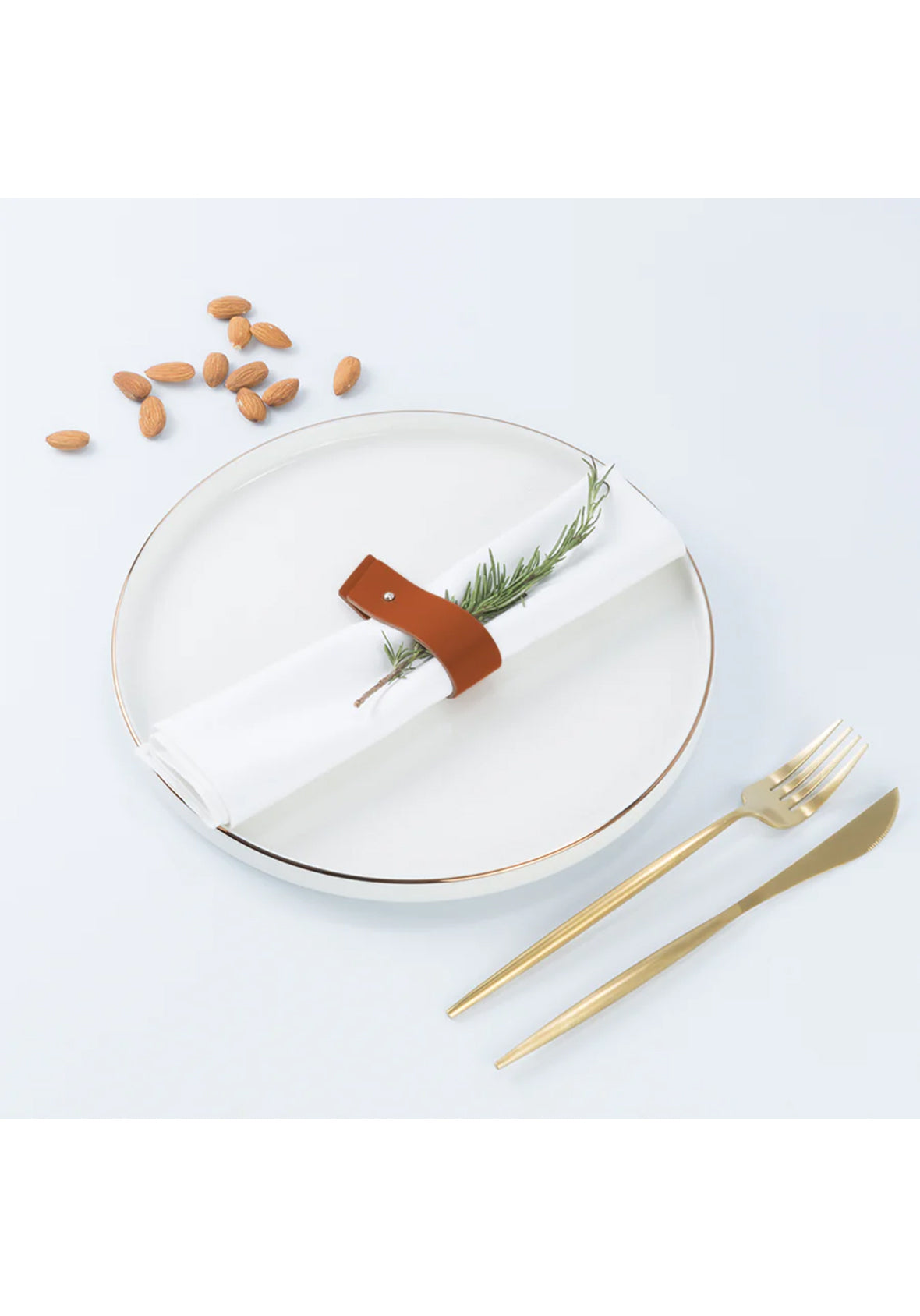 Set de 4 Porta Servilletas en piel reciclada