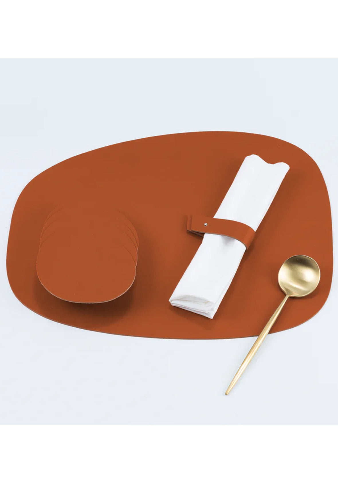 Set de 4 Porta Servilletas en piel reciclada