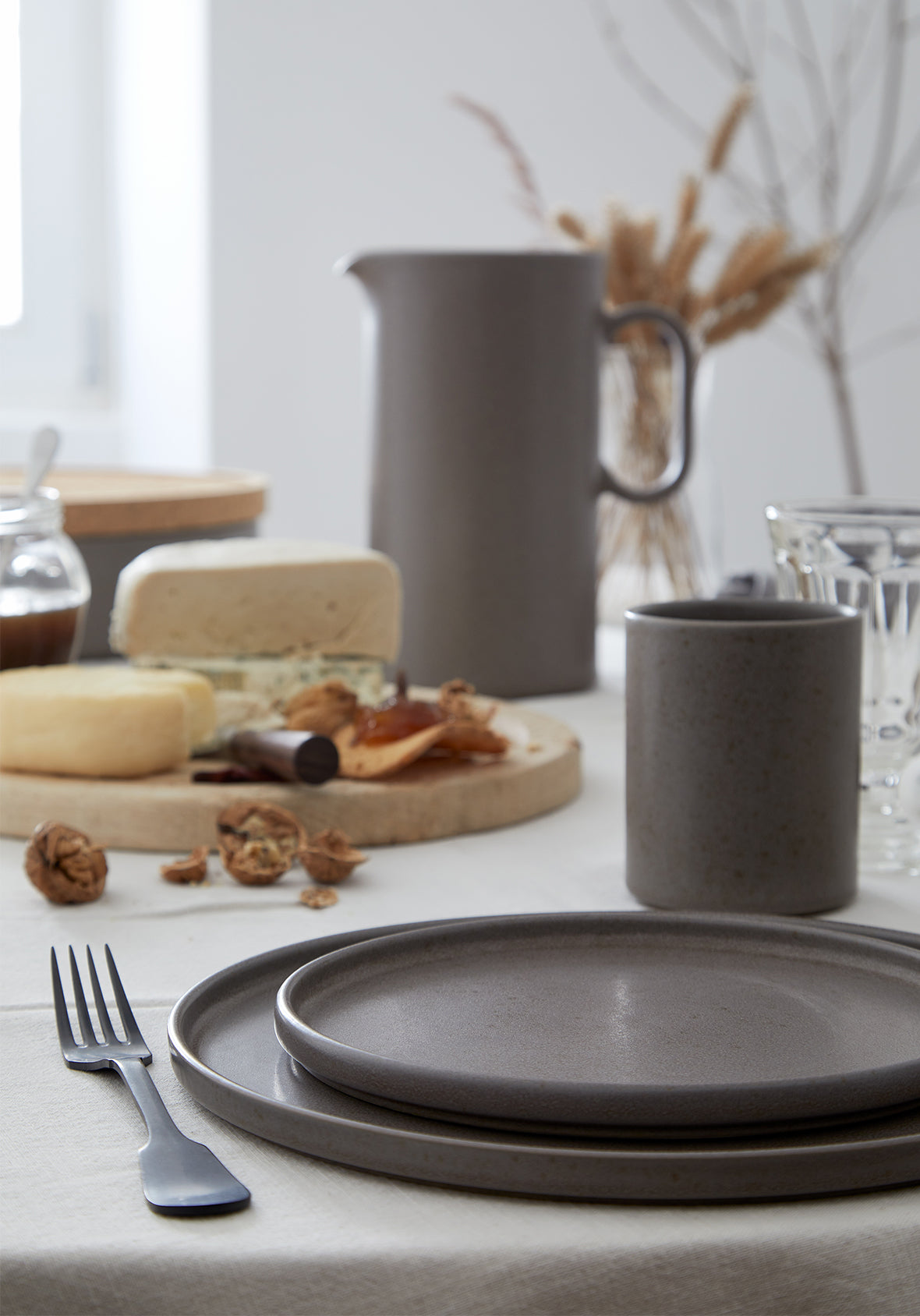 Set de 4 platos de mesa de 29 cm - Colección de vajilla LUMA en gres fino hecha en Portugal (Copy)