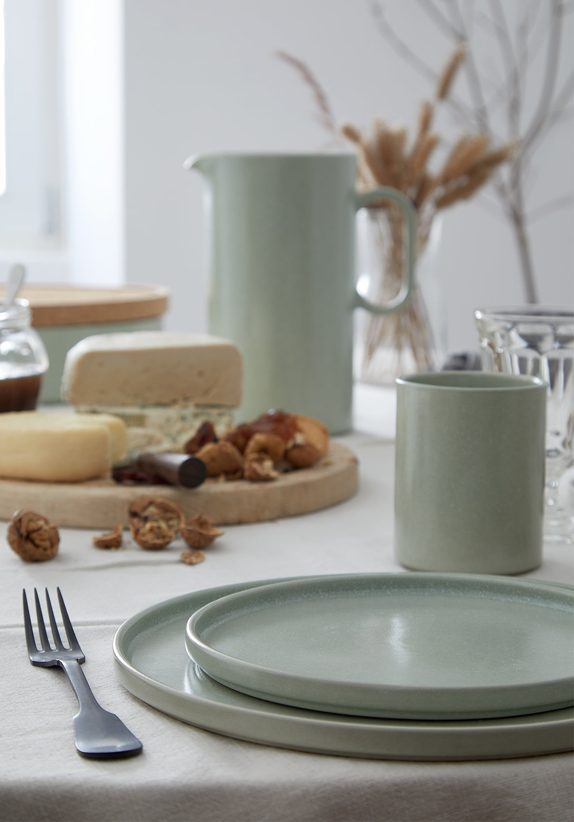 Set de 4 platos de mesa de 29 cm - Colección de vajilla LUMA en gres fino hecha en Portugal (Copy)