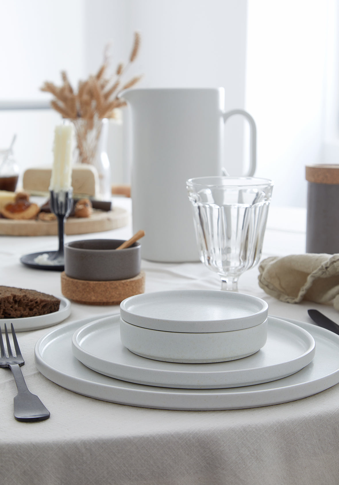 Set de 4 platos de mesa de 29 cm - Colección de vajilla LUMA en gres fino hecha en Portugal (Copy)