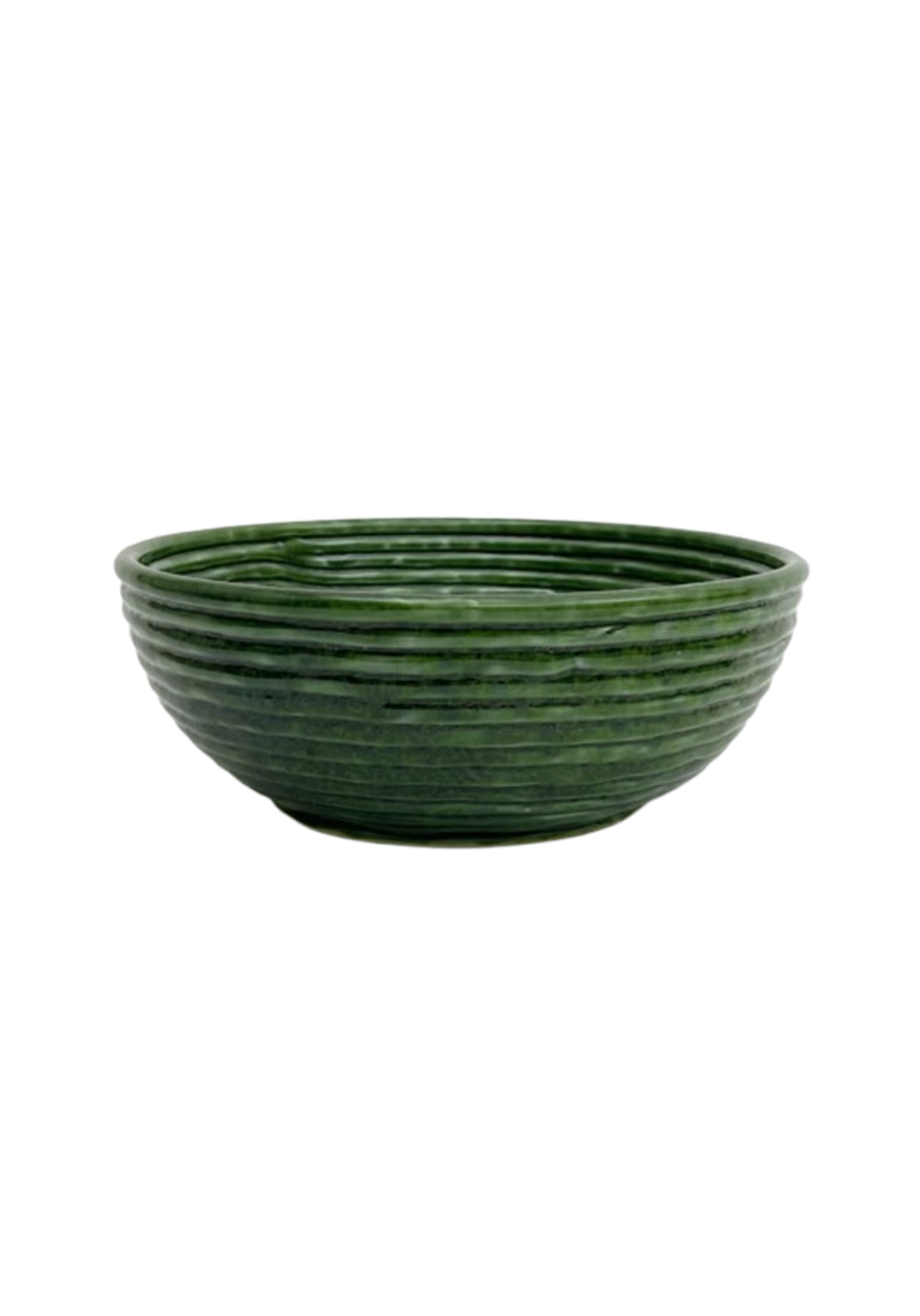 Bowl Cerámica Acanalada Cerámica- Esmerald