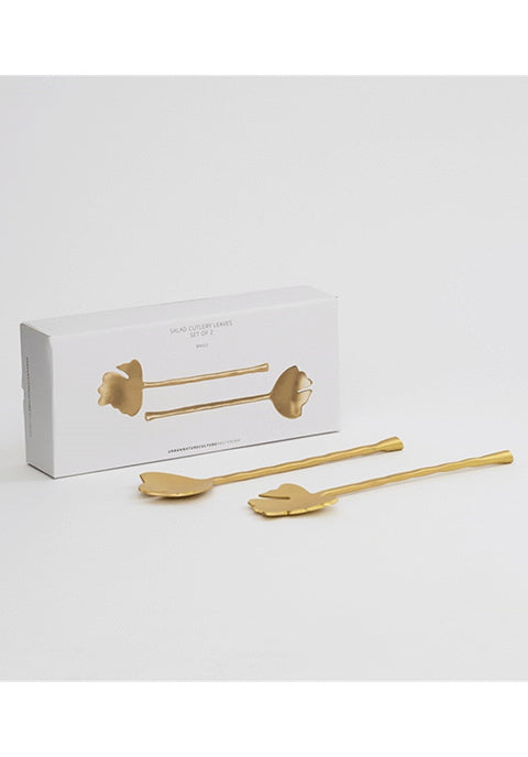 Set de 2 servidores para ensalada en forma de hoja