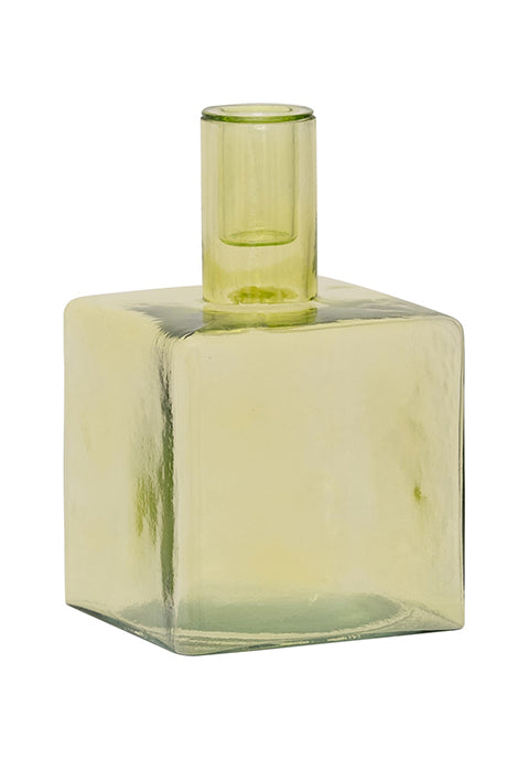 Portavelas Cubico de vidrio reciclado