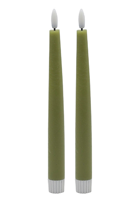 Vela LUME tipo taper sin flama con punta (Set de 2)