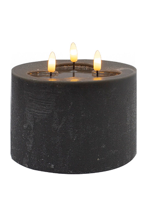 Vela Islandia pequeña sin flama de 3 mechas