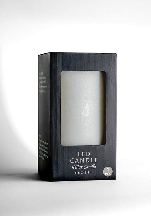 Vela Noruega grande sin flama blanca de 3 mechas