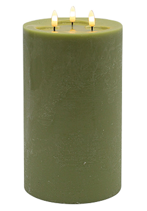 Vela Noruega grande sin flama blanca de 3 mechas
