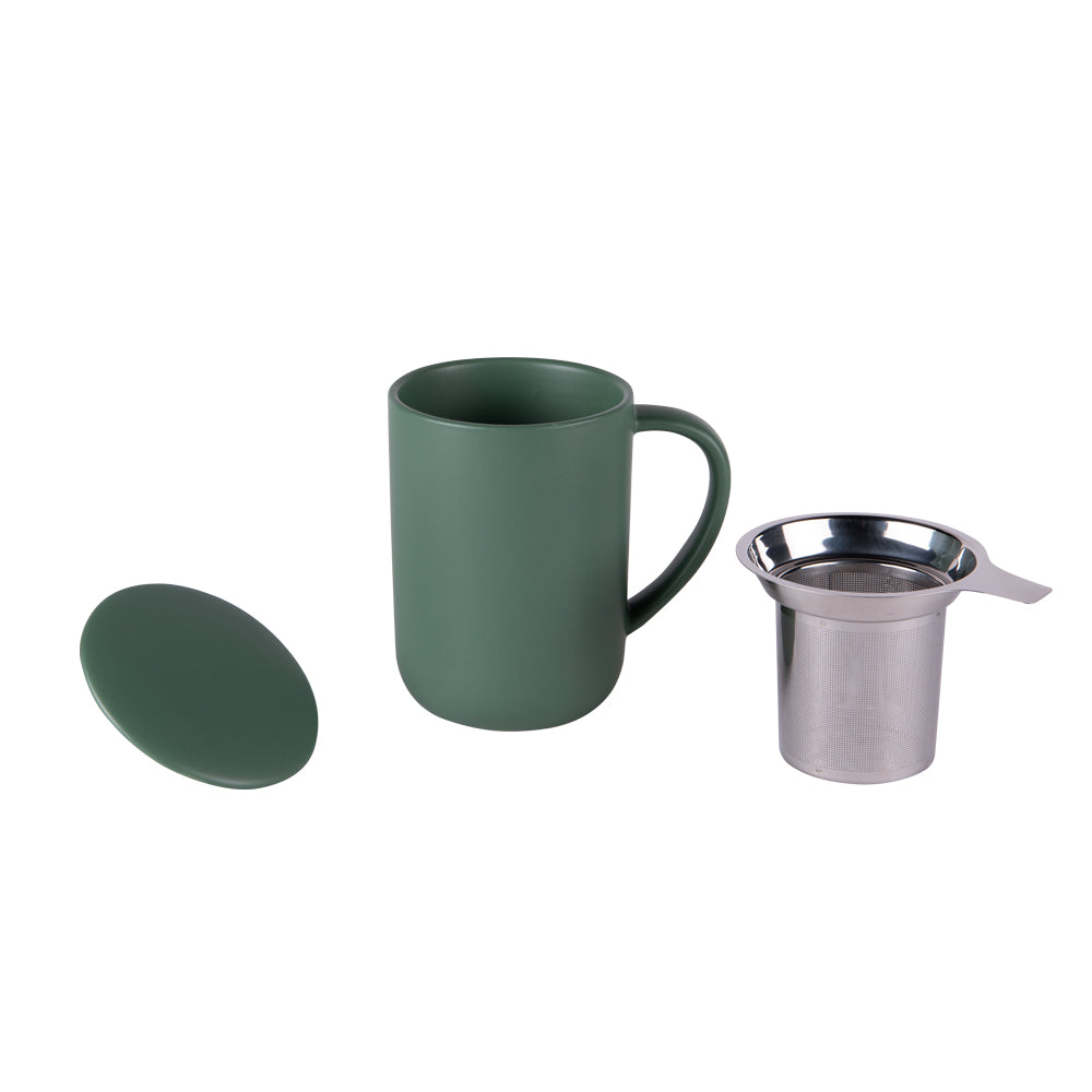 Tisanière Uno Verde Mate con Filtro de Acero Inoxidable