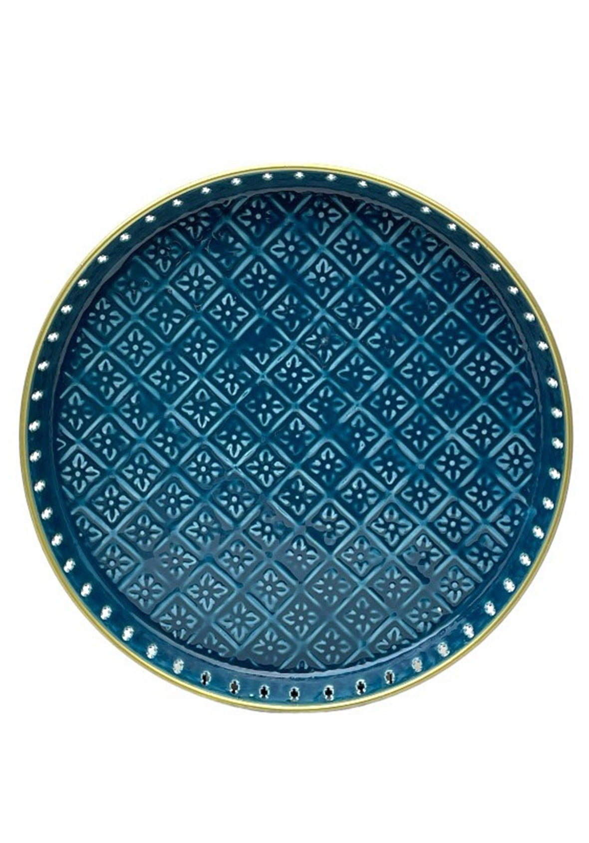 Mesa lateral con cubierta intercambiable base de metal dorada – Colección Marrakesh