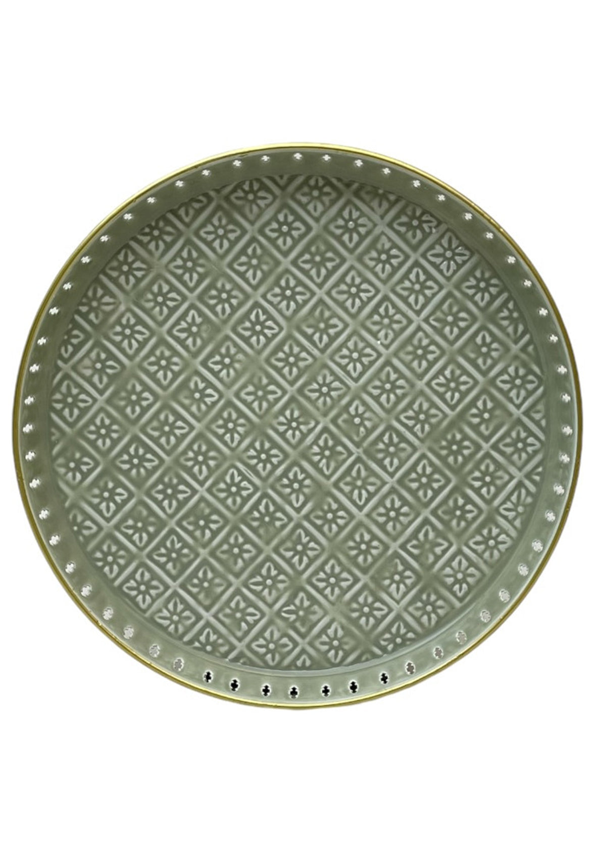 Mesa lateral con cubierta intercambiable base de metal dorada – Colección Marrakesh