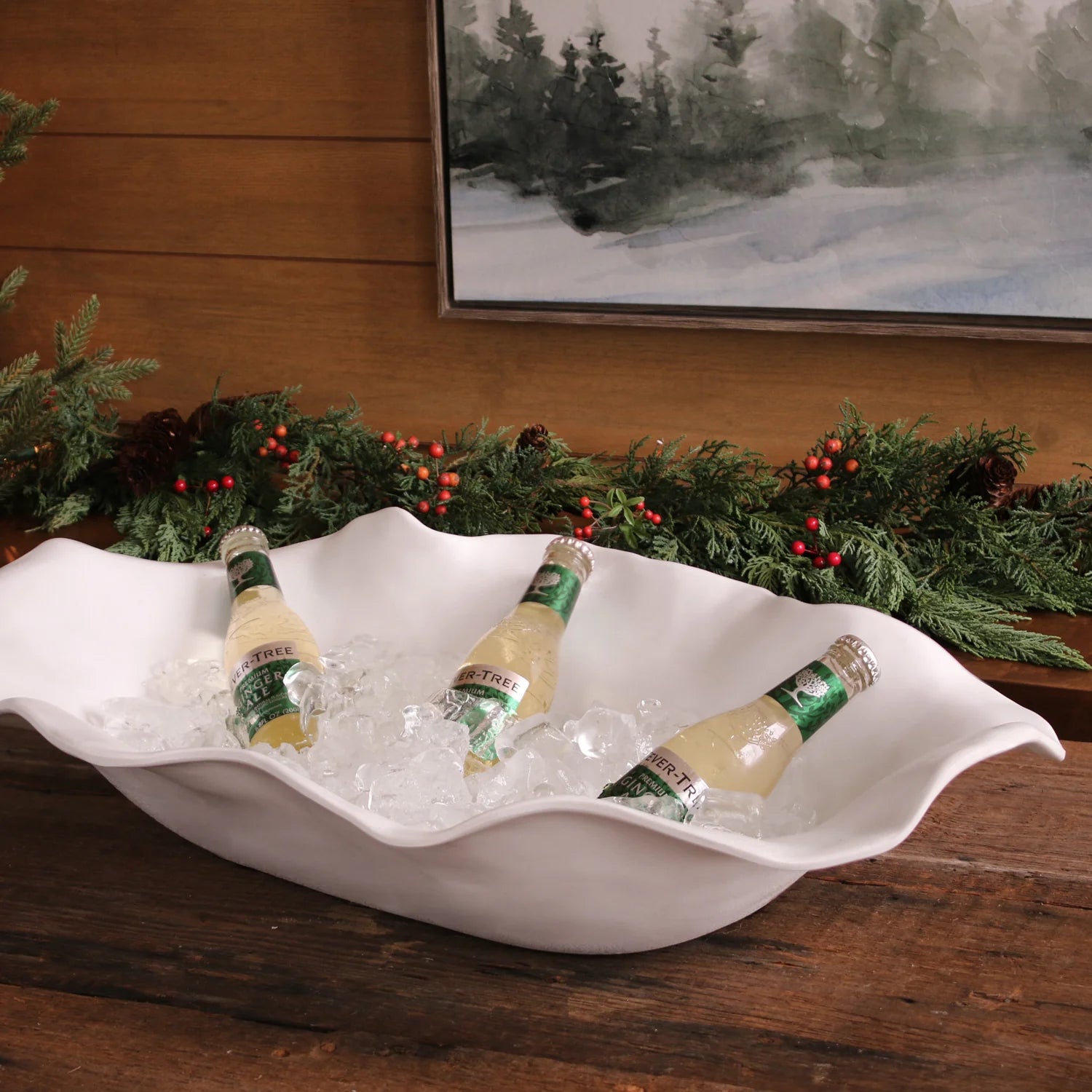 Large Oval Nube Centerpiece