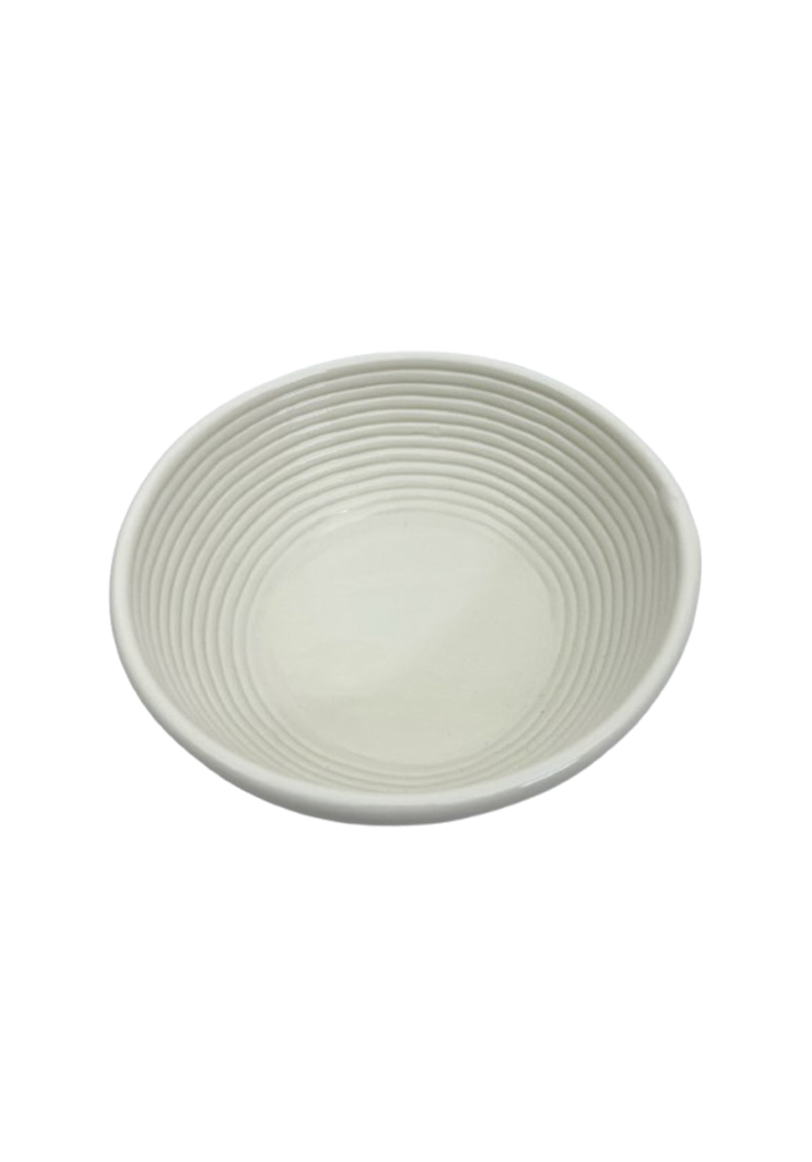 Bowl Coupe Acanalada Blanca Cerámica Elegante