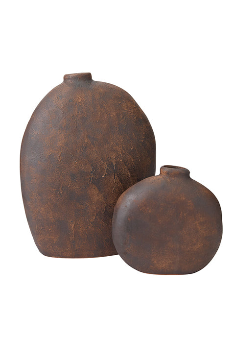 Jarrón Fernando de terracota en tono café cálido