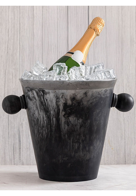 Hielera  Elena -de resina negra con asas