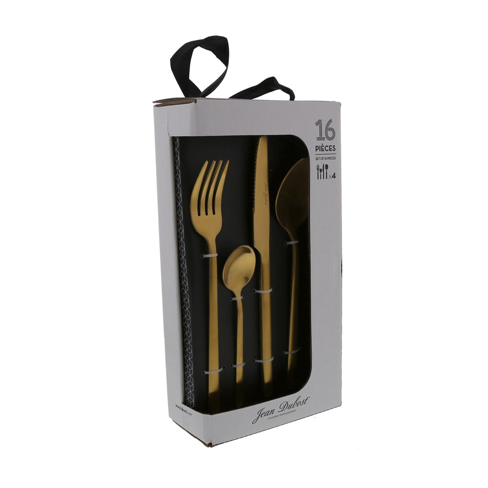 Set de cubiertos dorados Anura Doré