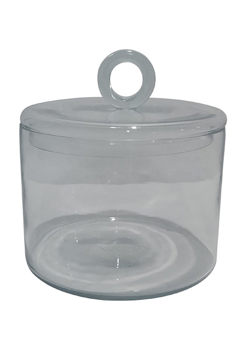 Frasco cilíndrico Matteo- de vidrio transparente