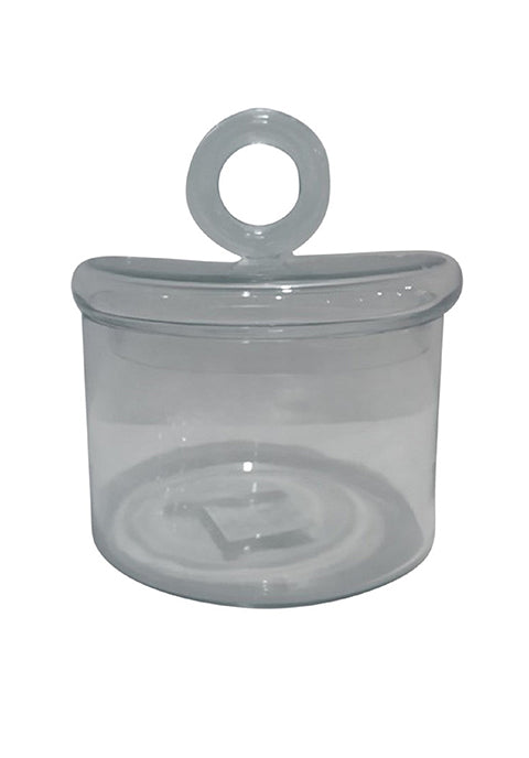 Frasco cilíndrico Matteo- de vidrio transparente