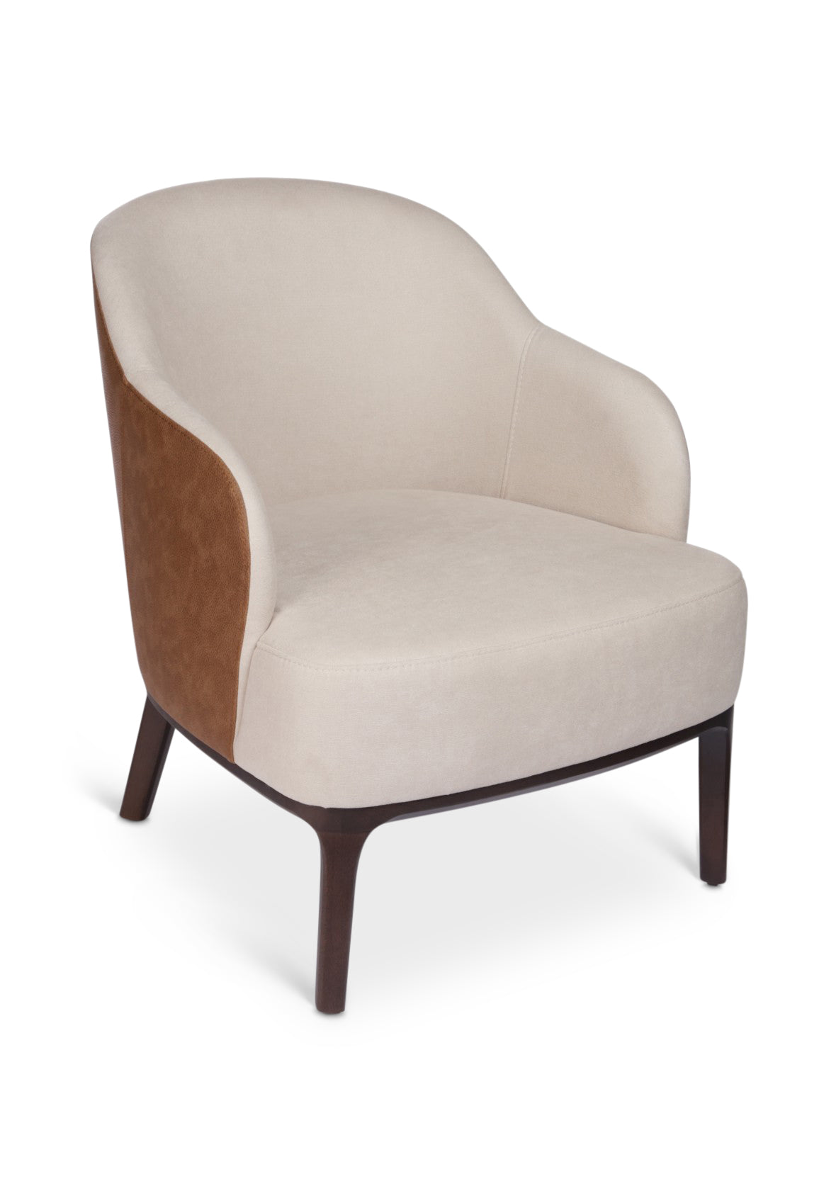 Sillón individual Bergen Tapizado Tela Respaldo Curvo