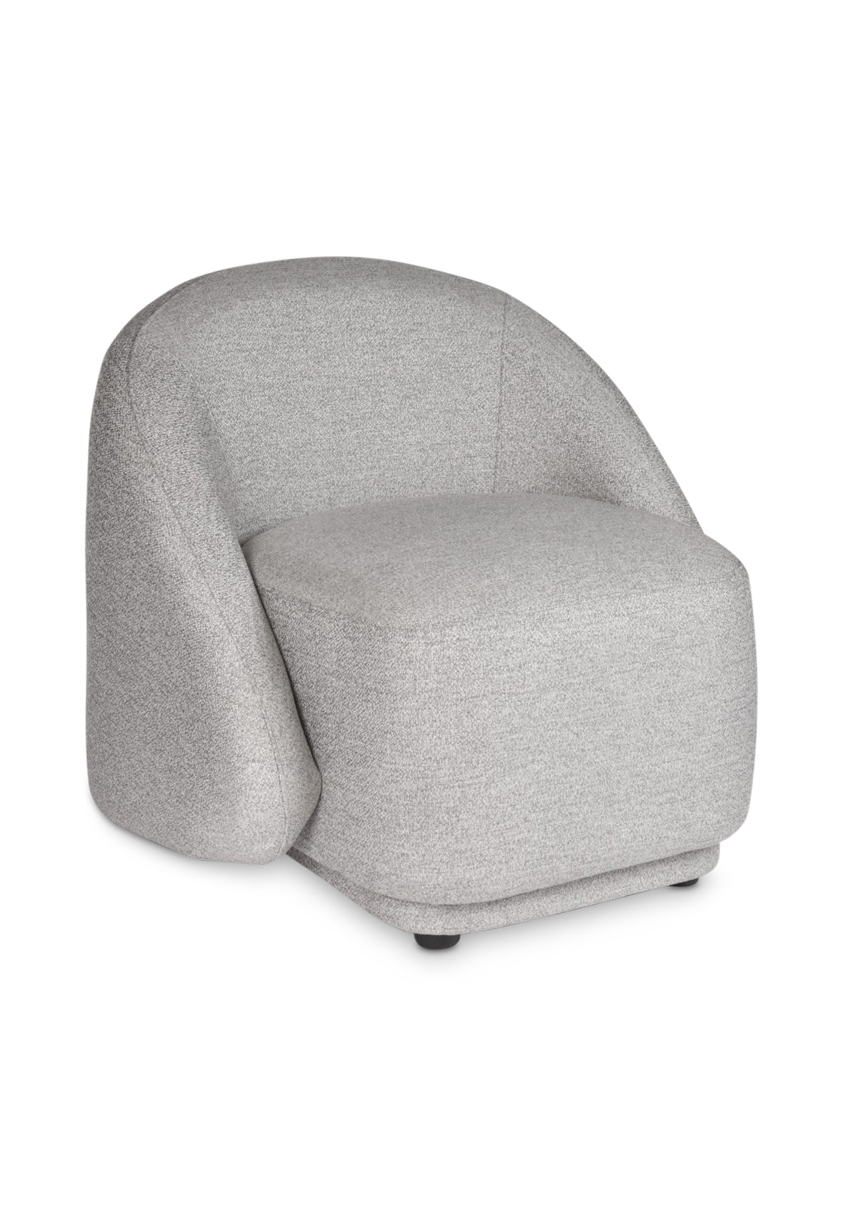 Sillón Individual Madsen Tapizado Tela Gris Claro