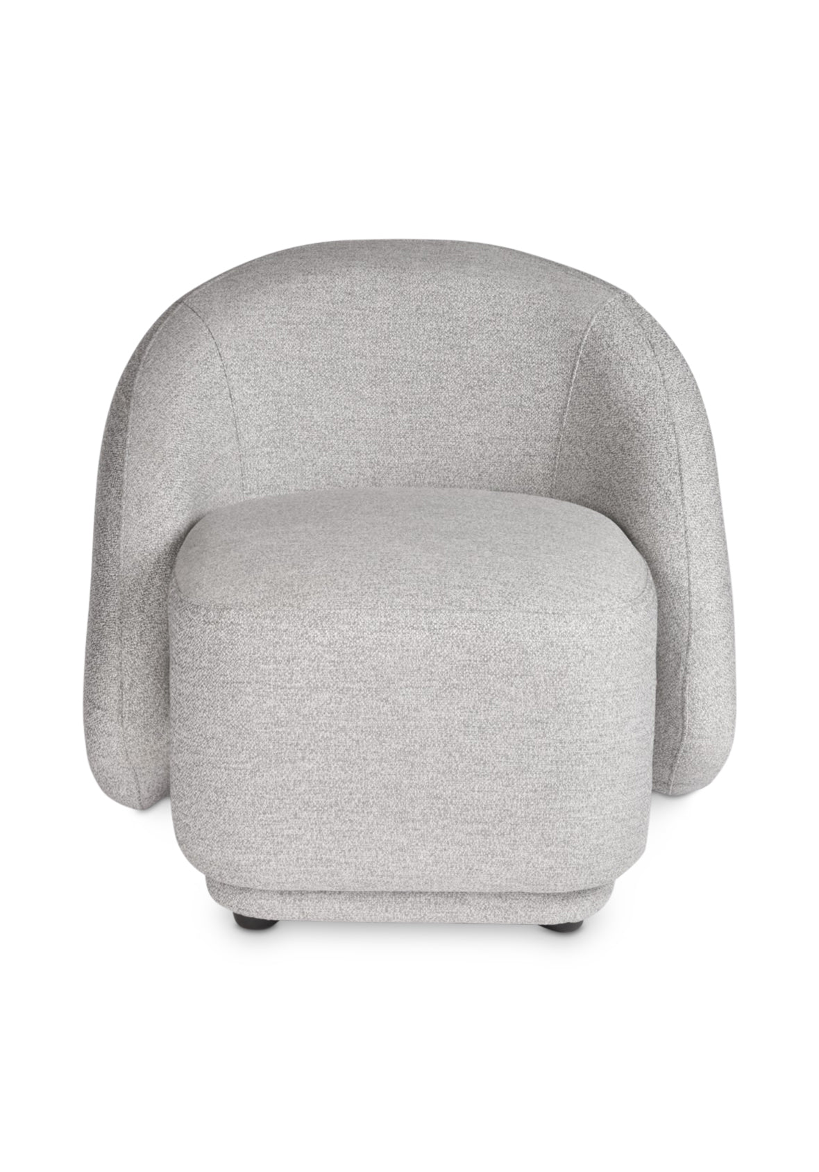Sillón Individual Madsen Tapizado Tela Gris Claro
