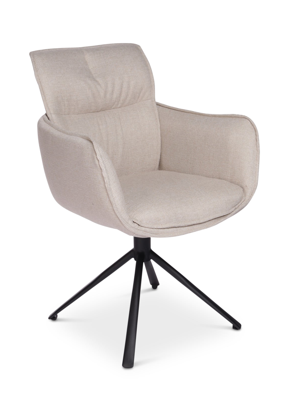 Sillón individual Malmö Base Metal Negra