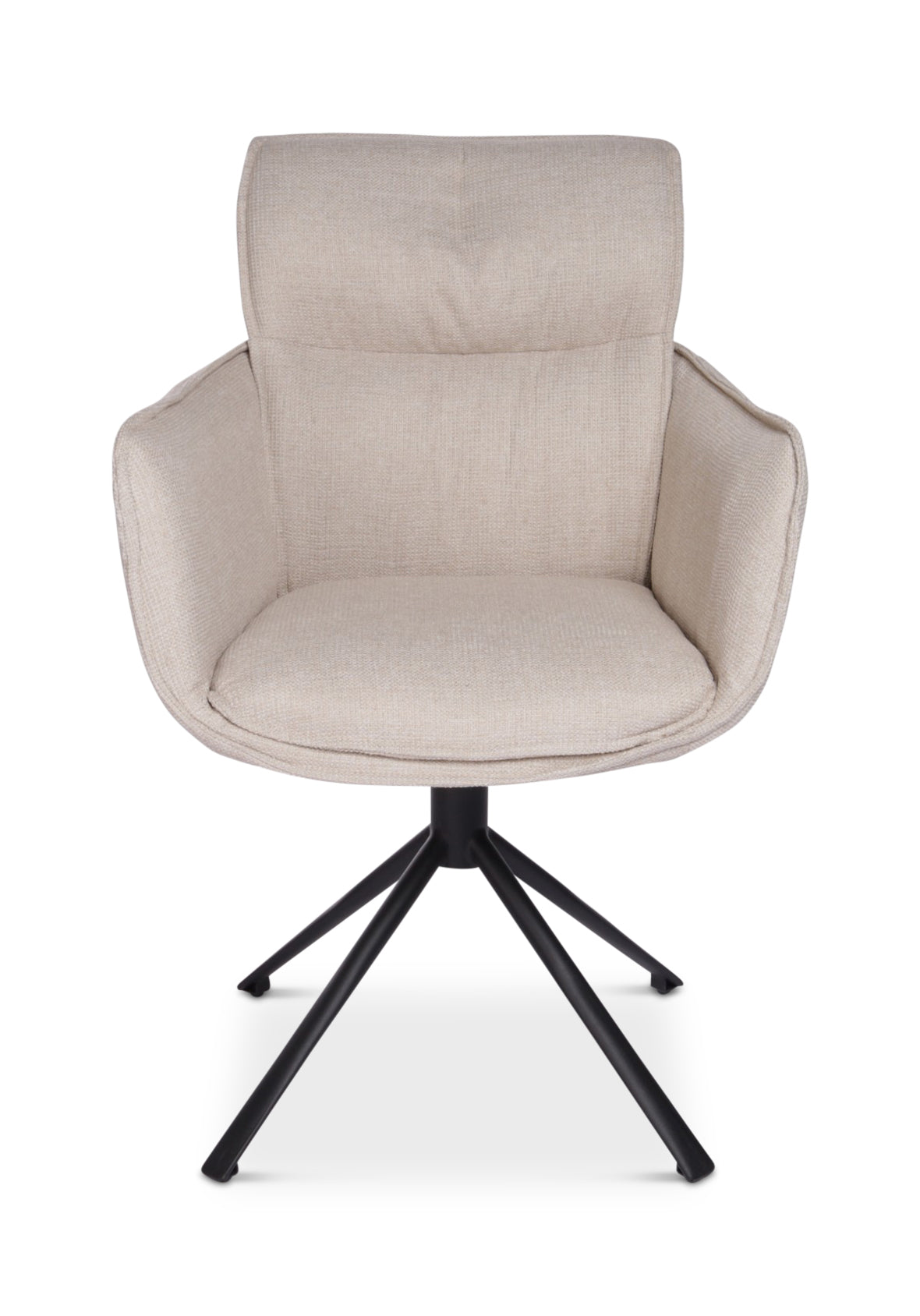 Sillón individual Malmö Base Metal Negra