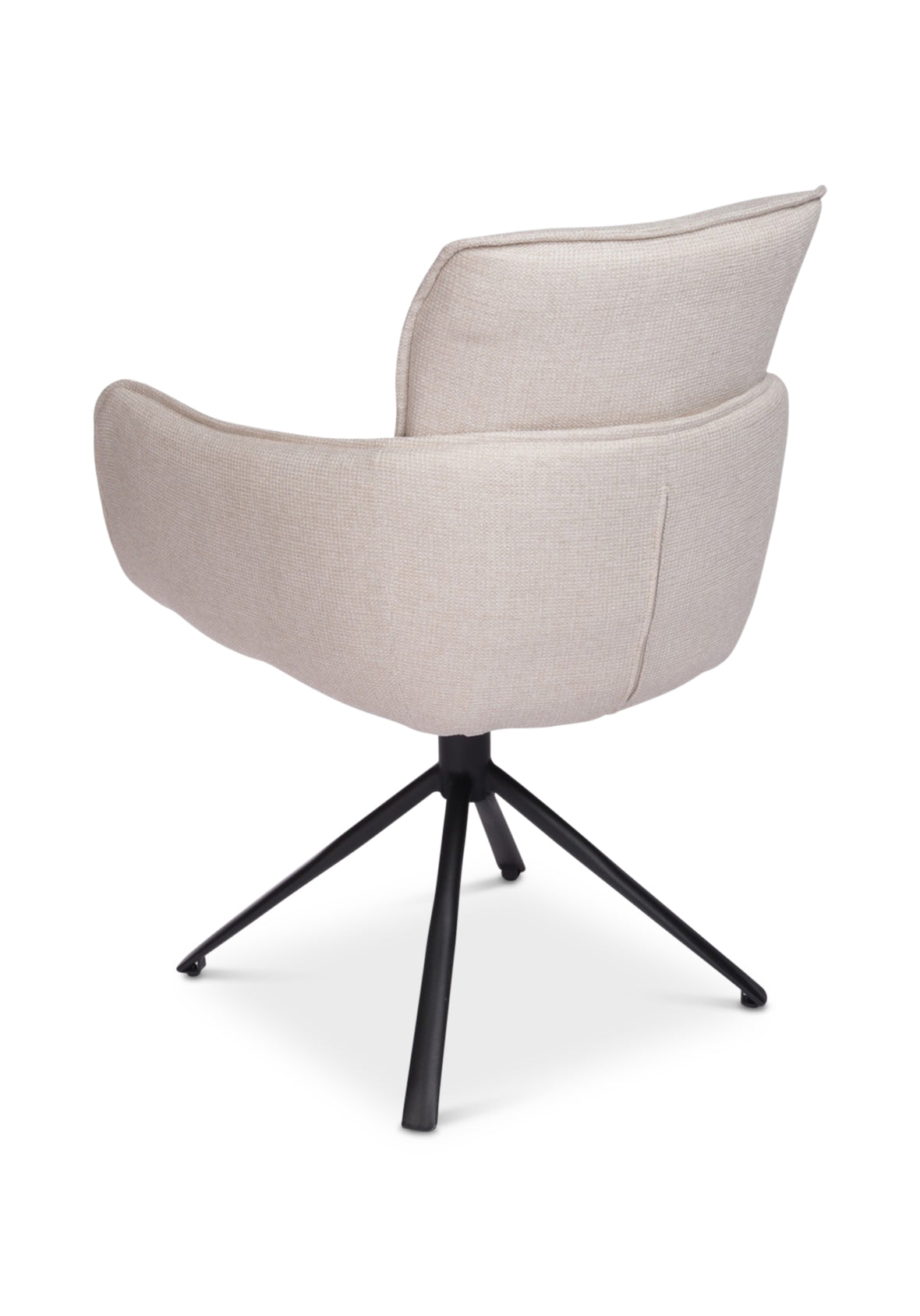 Sillón individual Malmö Base Metal Negra
