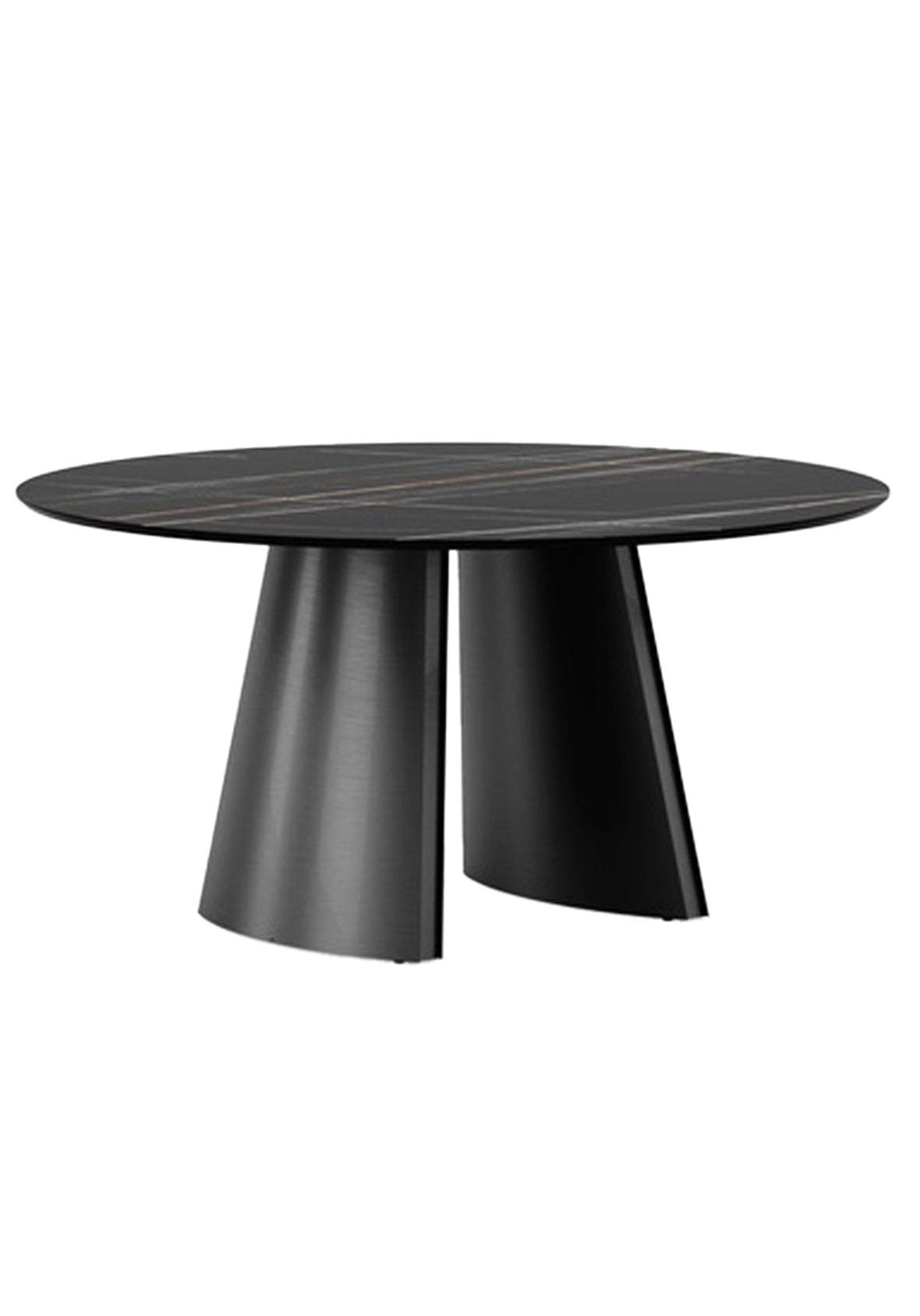 Mesa comedor Milo Base Metálica Negra Cubierta Piedra Sinterizada