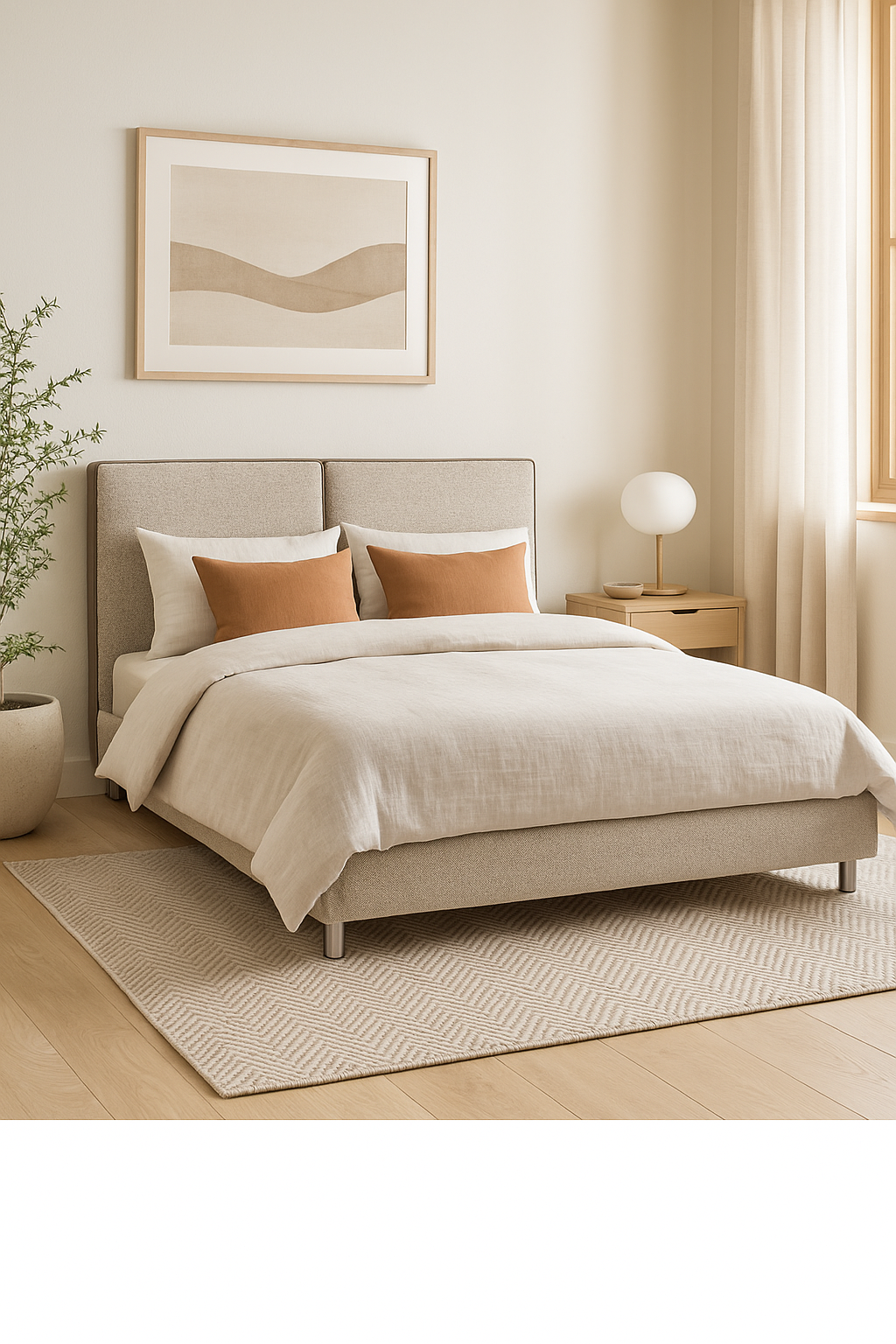 Cama Malasia Almohada- cabecera acolchado y estructura metálica