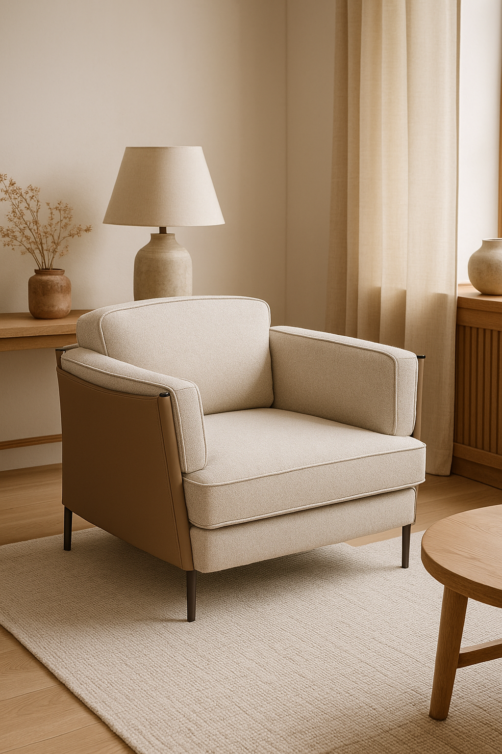 Sillón Individual Los Angeles, Personalizable Moderno | Tapizado a Medida