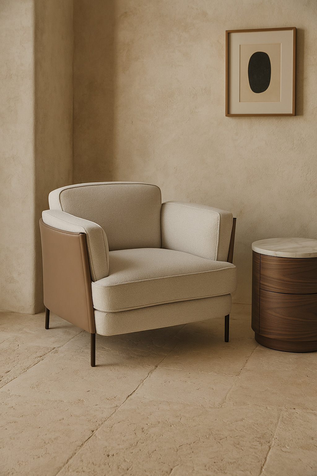 Sillón Individual Los Angeles, Personalizable Moderno | Tapizado a Medida