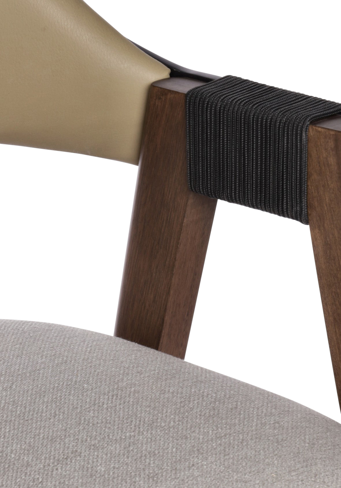 Silla Alta San Francisco | Banco Moderno con Respaldo Curvo y Estructura de Madera