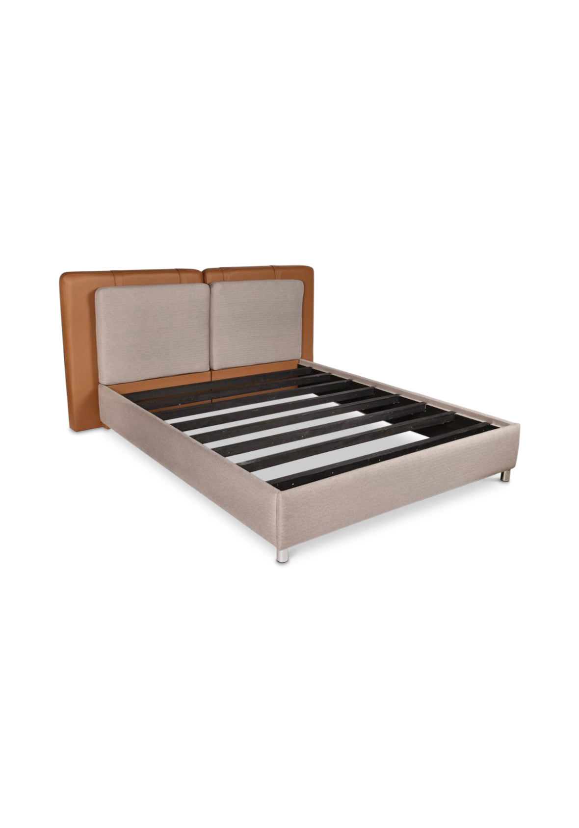 Cama Padua - Cabecera de Piel Vegana y Patas de aluminio