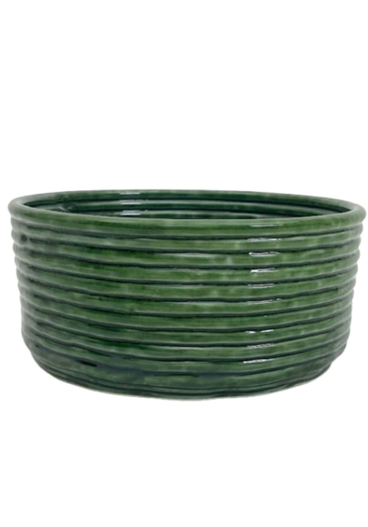 Bandeja Acanalada Verde Cerámica -Esmerald