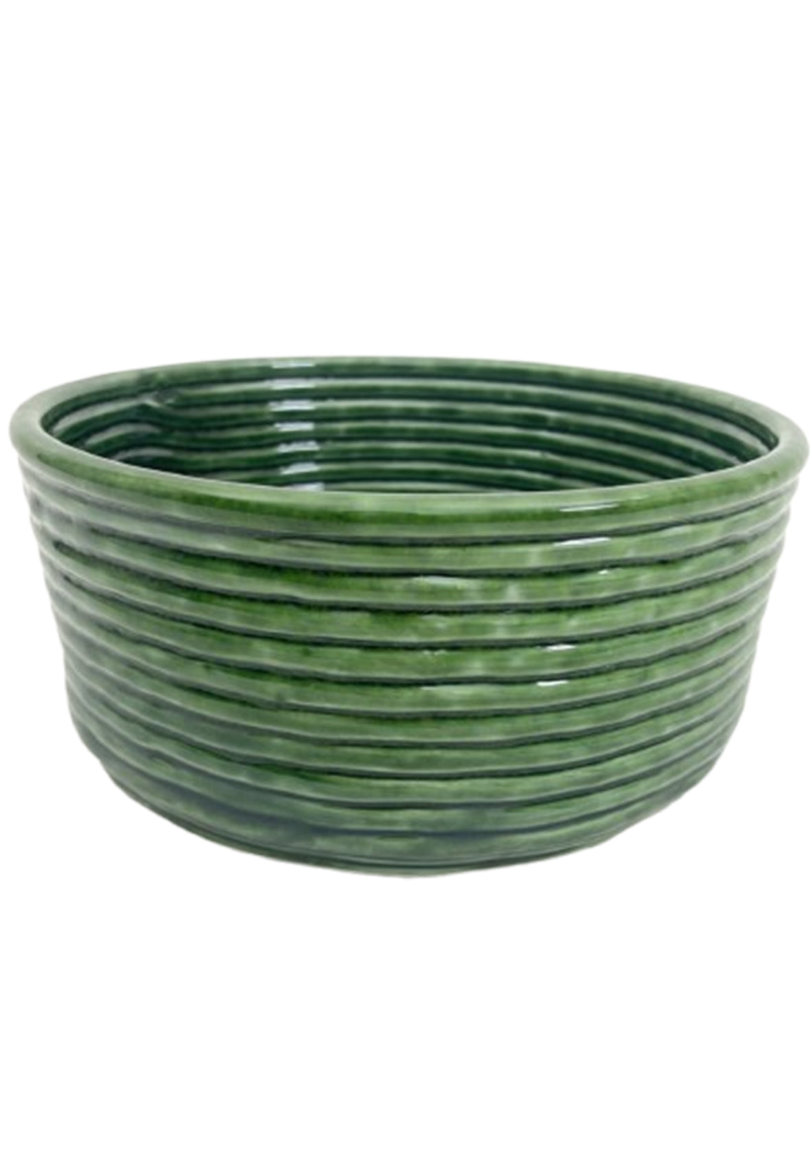 Bandeja Acanalada Verde Cerámica -Esmerald